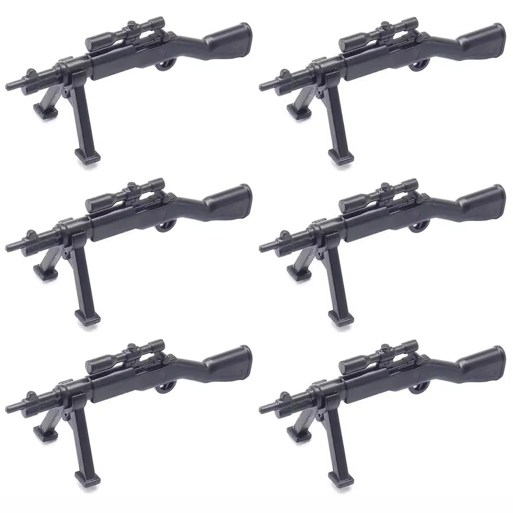 Military Army WW2 Soldiers M3 US Submachine Guns MOC Figures Minifigurine Building Blocks Weapons Guns Parts Mini Bricks Toys