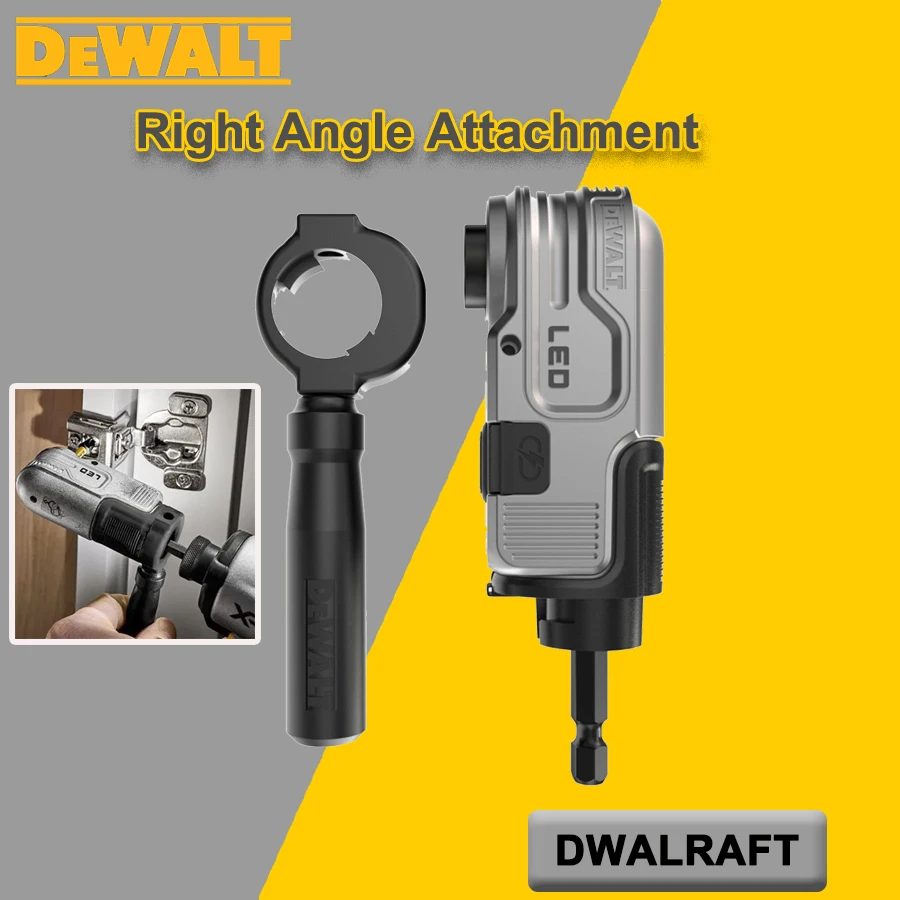 DEWALT FLEXTORQ Lighted Modular Right Angle Attachment USB Charge LED Dewalt Impact Drill Power Tool Accessories DWALRAFT