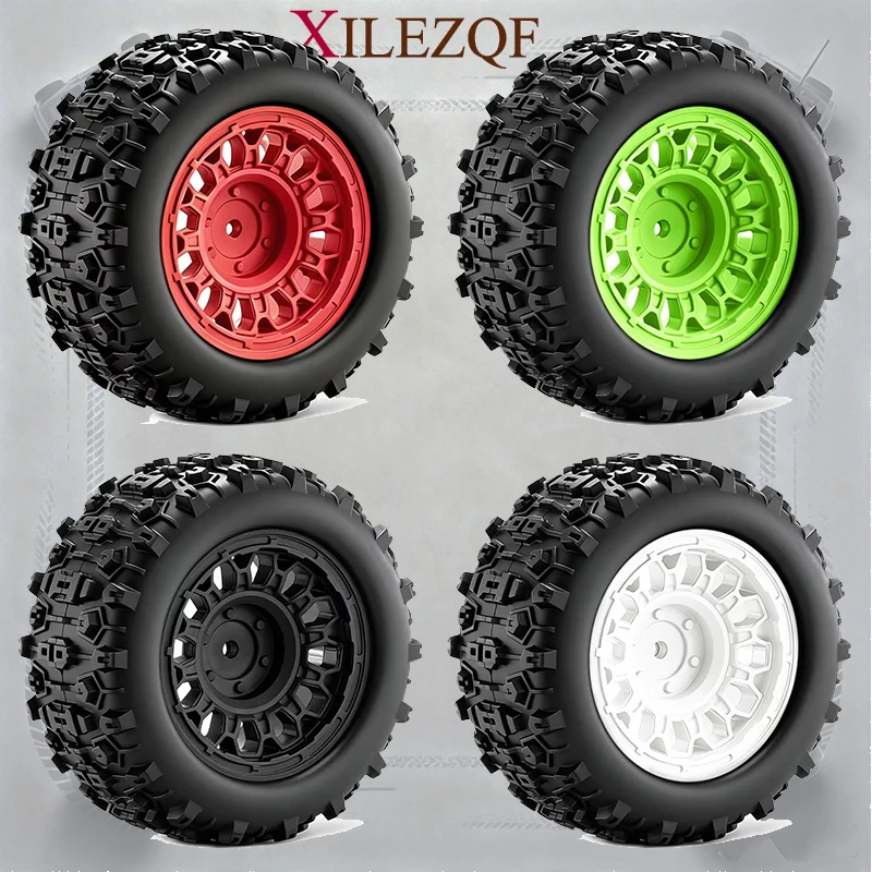 Ensemble de 4 moyeux de roue et pneus RC 90*45mm 12mm Hex pour ARRMA 1/16 Mini Kraton 3S BLX RC Truck, pièces de mise à niveau