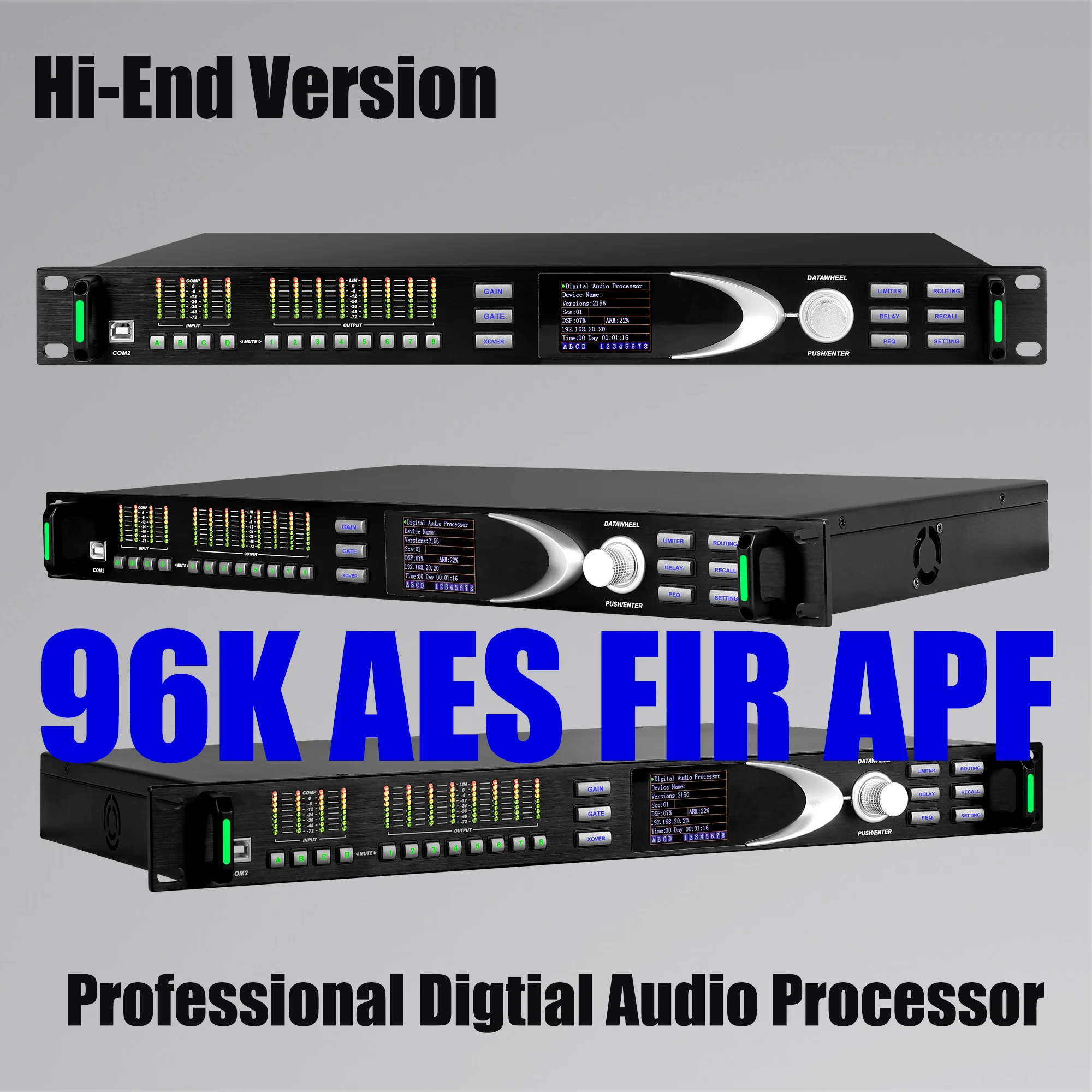 

Betagear 96K AES FIR APF Digital Audio Processor 4In 8Out Professional Sound Processdar Stage Equalizer 16Bands Processore Audio