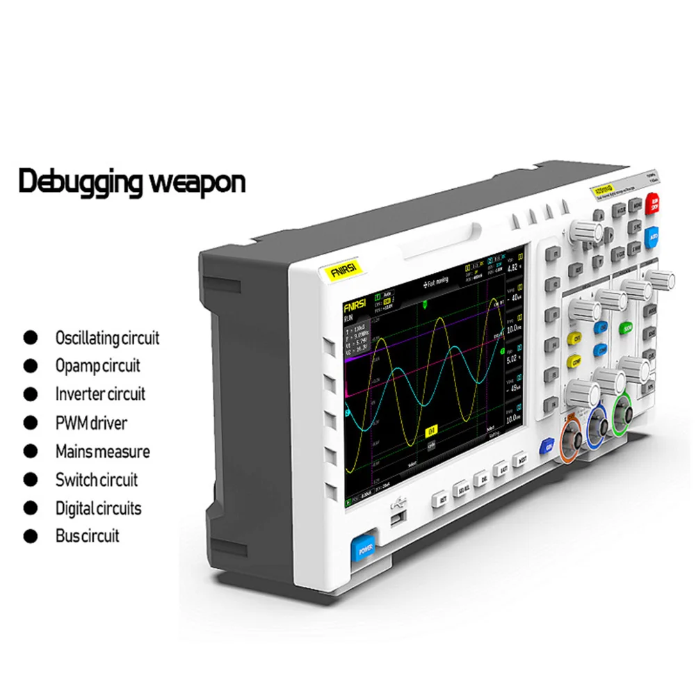 Draagbare Hd Digitale Oscilloscoop 2 In 1 Dual Channel Input Signaal Generator 100Mhz Desktop Oscilloscoop 1gsa/S Sampling rate