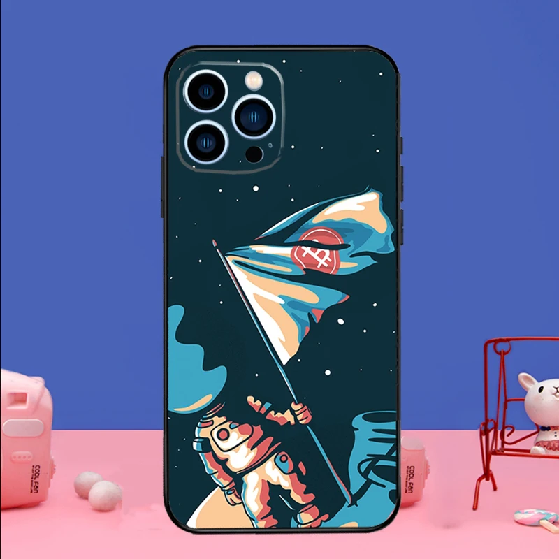 Bitcoin عملات مضحك قضية الهاتف آيفون 17 16 15 14 13 11 12 برو ماكس زائد 13 12 mini 16e 17 غطاء مصد الهواء #3