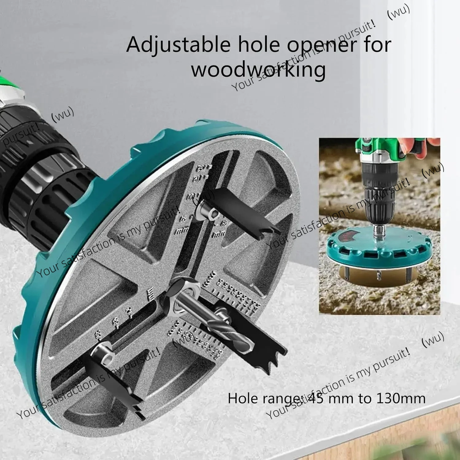 

Adjustable Round Hole Saw Tool, Adjustable Hole Saw Diameter 45mm-130mm Woodworking Cutting Tools Hole Opener