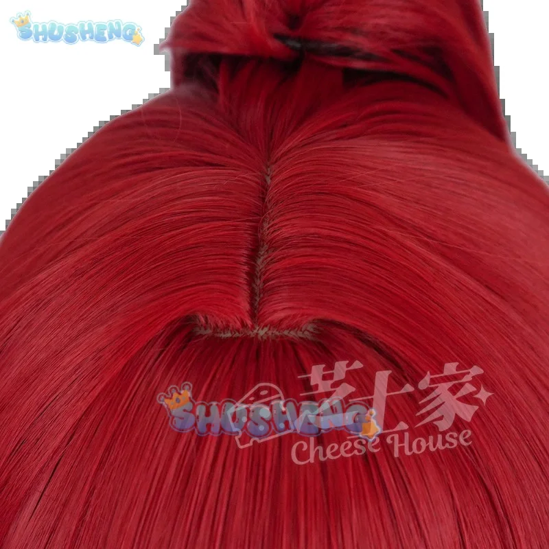 Wuthering Waves Yinlin Peluca de Cosplay para mujer, coleta de pelo largo rojo, Electro resonador Jinzhou congénito, accesorios para fiesta de Halloween