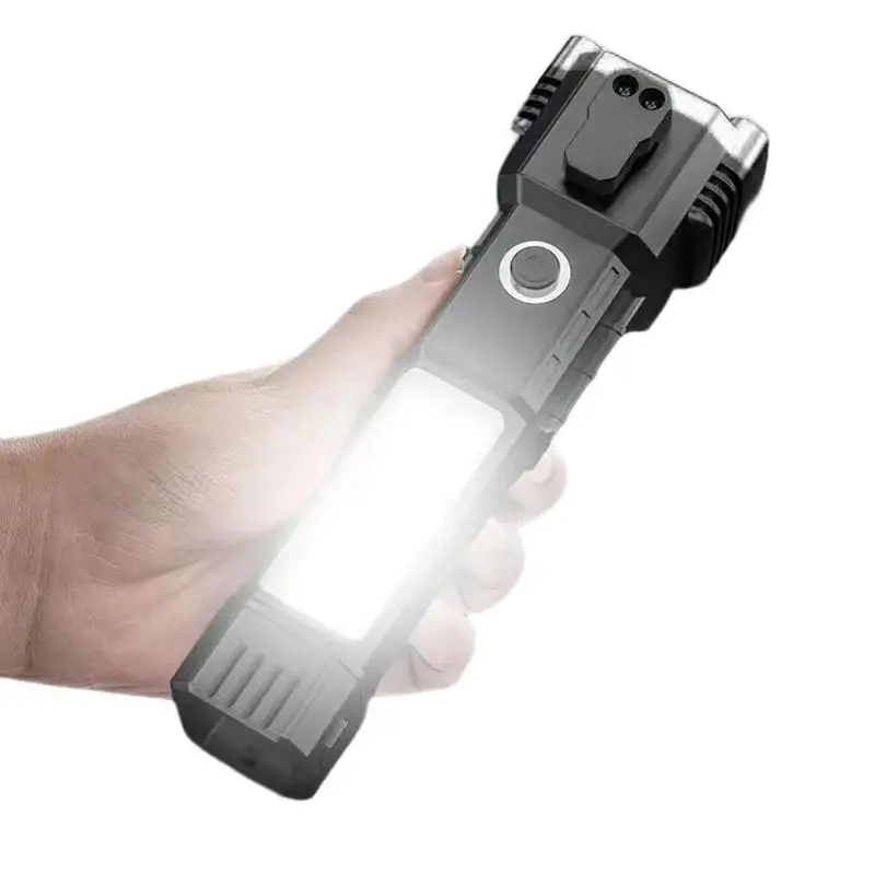 

Self Defense Multi-Function Torch Multifunctional Safety Hammer LED Rechargeable Lamp Portable LED Camping Lamps Rescue Tool