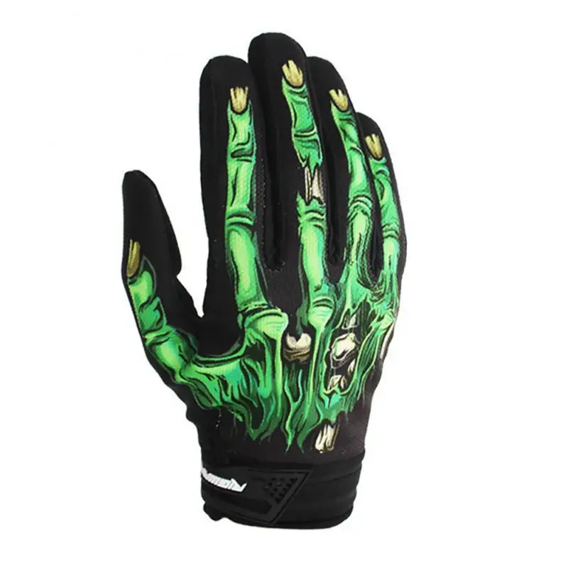 Skeleton Riding Gloves Fashion Non-slip Breathable Wear-resistant Long-finger Bicycle Motorcycle Fitness Outdoor Sports Equipmen