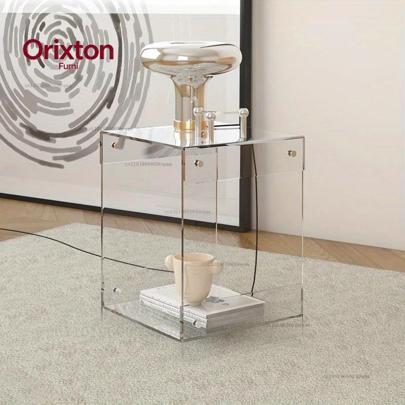 Acrylic transparent edge few Internet celebrities simple bedroom bedside table Nordic coffee table sofa few ins light luxury she