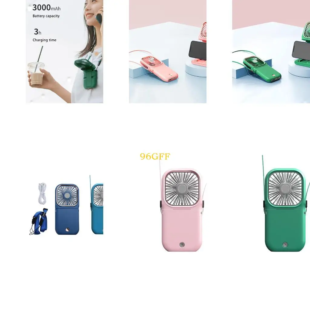 

96GF Портативный вентилятор вентилятор Hanging Sport Fan с фанатом 3000 мАч вентилятор