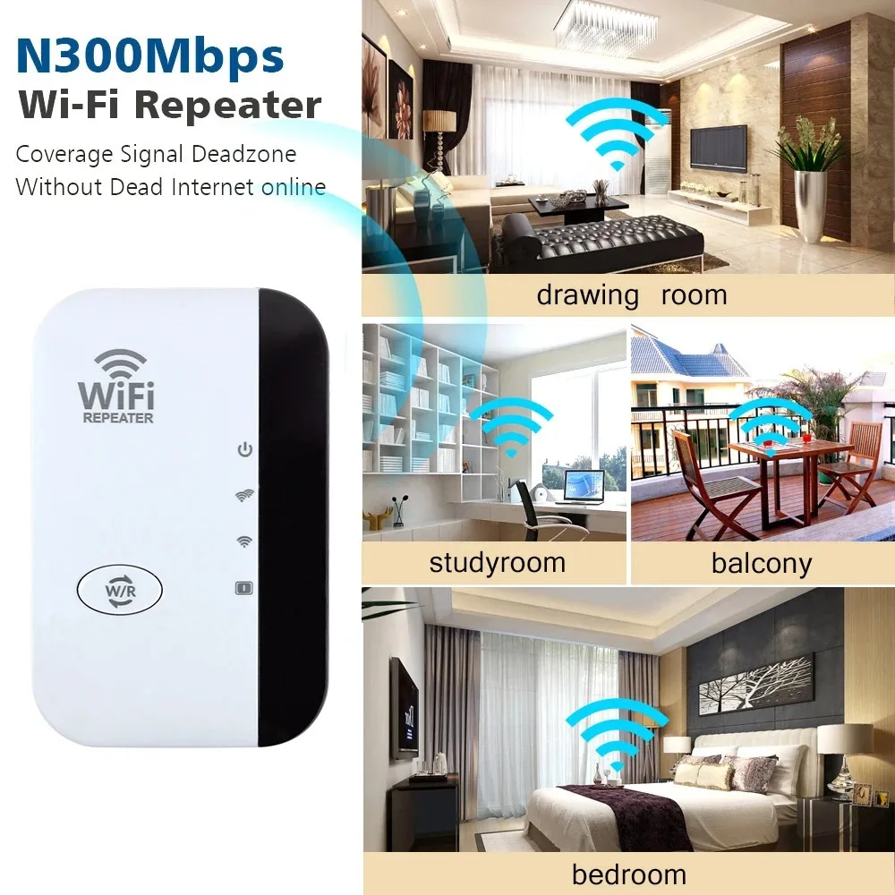 Repetidor sem fio-n roteador wi-fi 300mbps antenas de sinal impulsionadores estender amplificador repetidor faixa expansor wifi ap