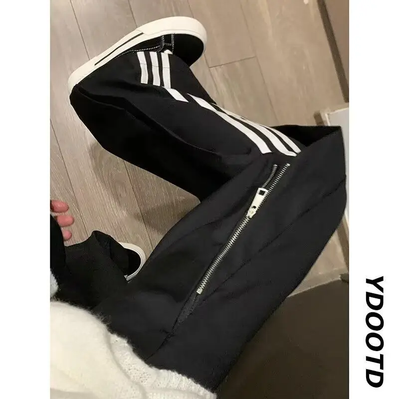 

Мужские повседневные брюки свободного кроя с широкими штанинами, прямые, модные, в пол, для пар