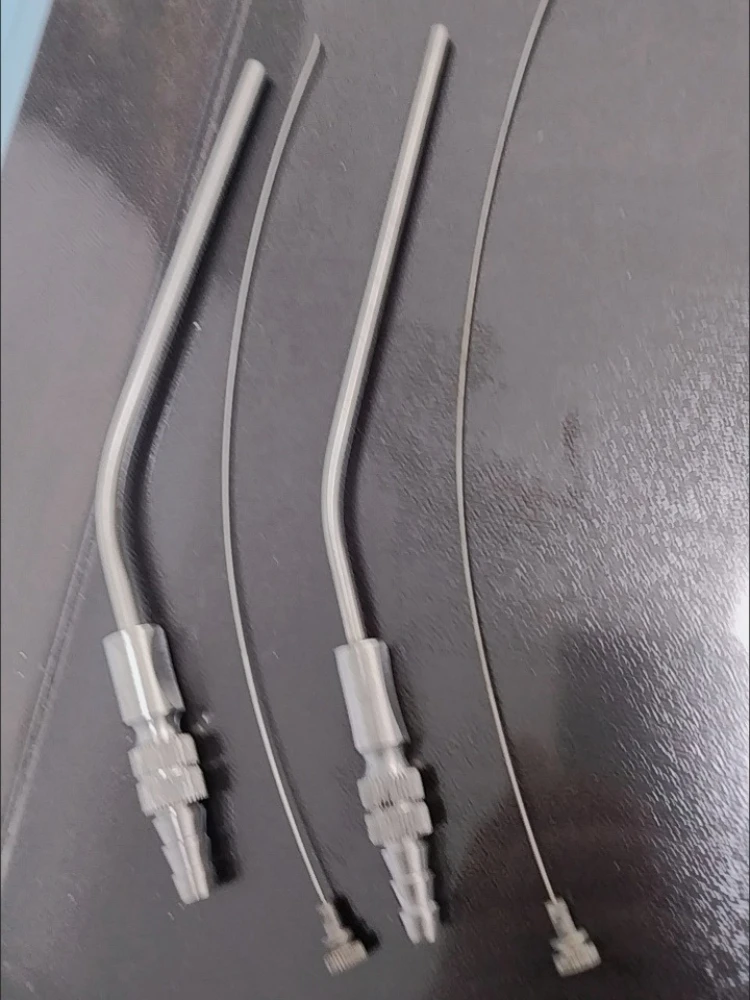 

1pc Dental Stainless Steel Suction Tube Aspirator Ferguson Frazier Implant Surgical Tool Oral Weak Straw Tubes 2/3mm/4mm/5mm