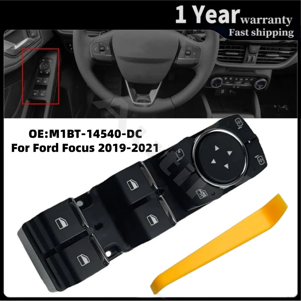 

M1BT‑14540‑DC for Ford Focus 2019 2020 2021 Front Left Power Window Switch Driver Side Glass Lifter Button Car Replacement Parts