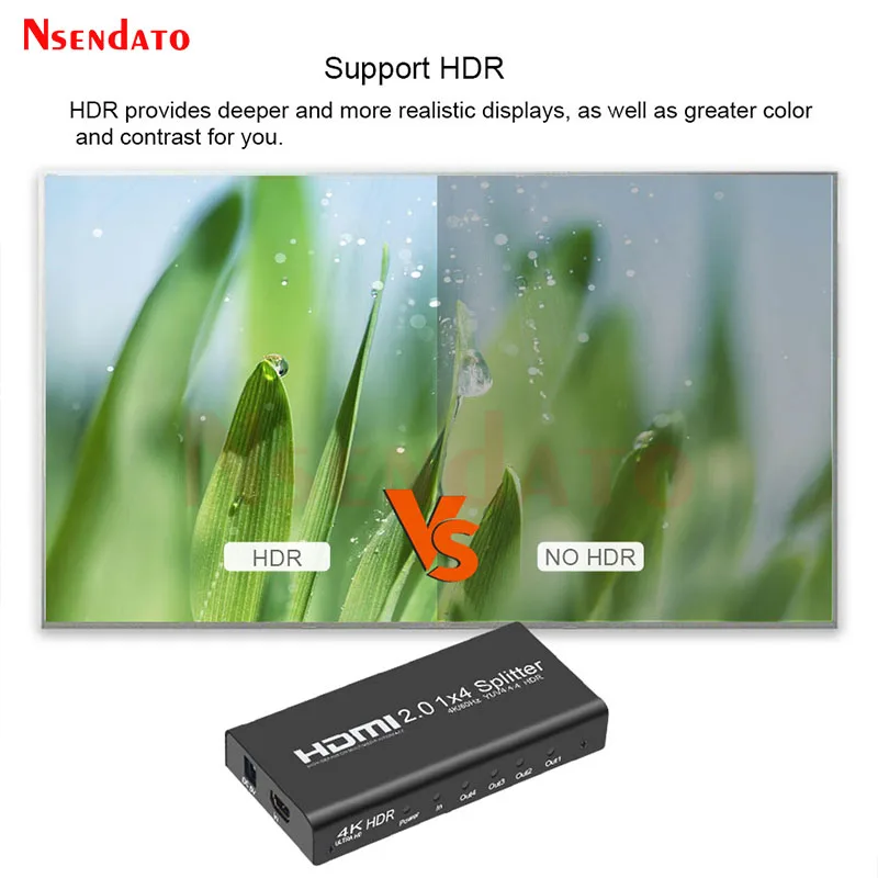 Rozdzielacz HDMI 1x4 1x2 4K 60 – Hdmi Splitter 1 In 4 Out 4K 60Hz recenzja i cena
