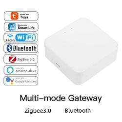 Hub de enlace inteligente Tuya, multimodelo, puente de vida en el hogar, Bluetooth, aplicación ZigBee, inalámbrico, 2,4g, wifi, Control remoto, Alexa y Google