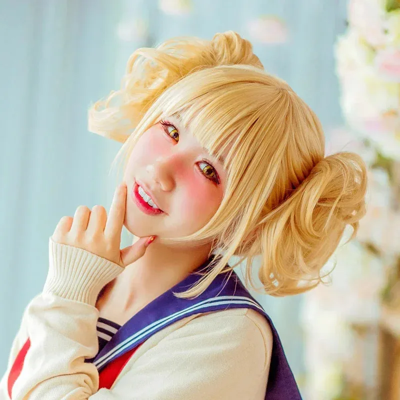 qq 123Himiko Toga Cosplay Peruca Máscara Adereços Acessórios para Festa de Halloween