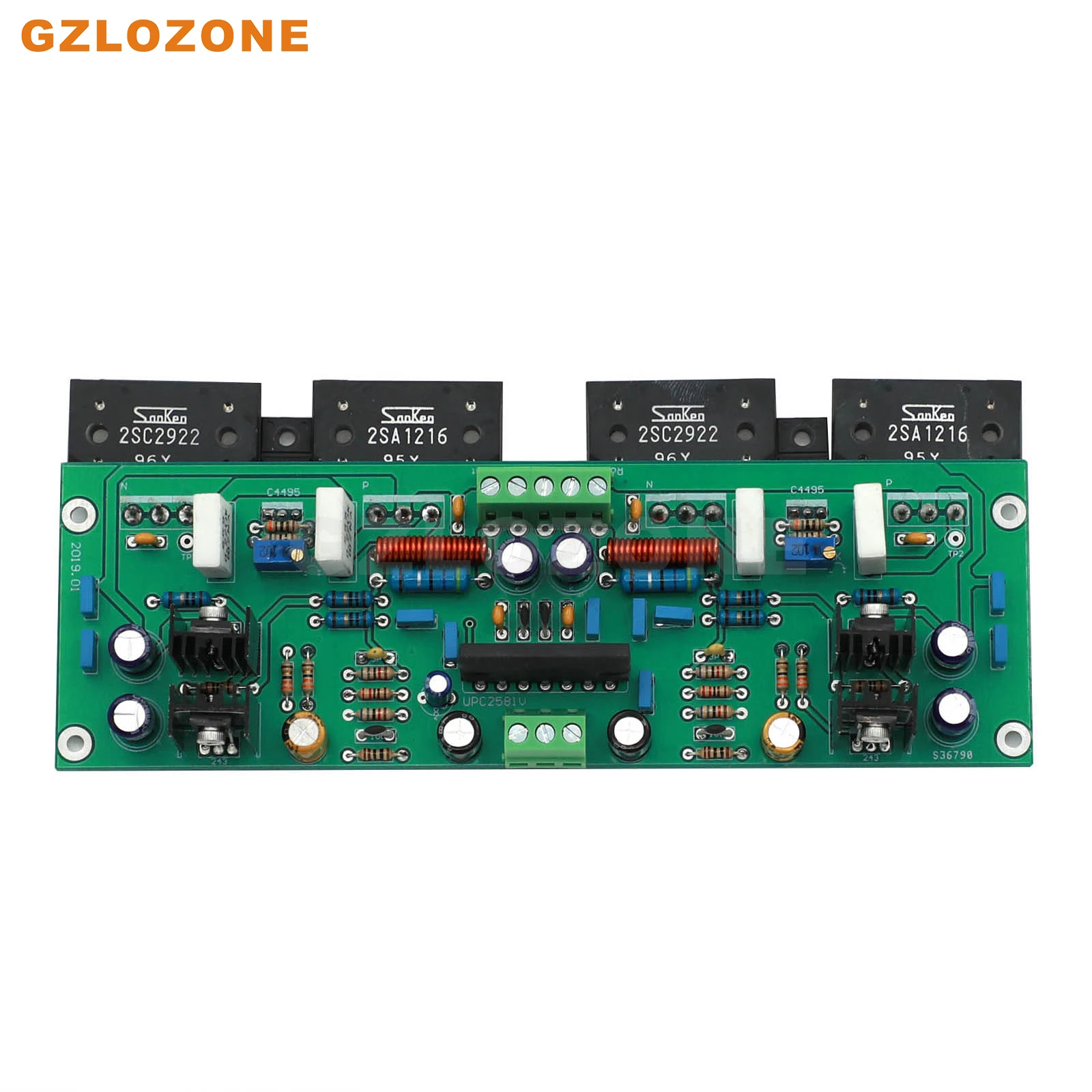 

Assembled UPC2581V Stereo 2SA12161/2SC2922 Power amplifier Finished board 150W+150W