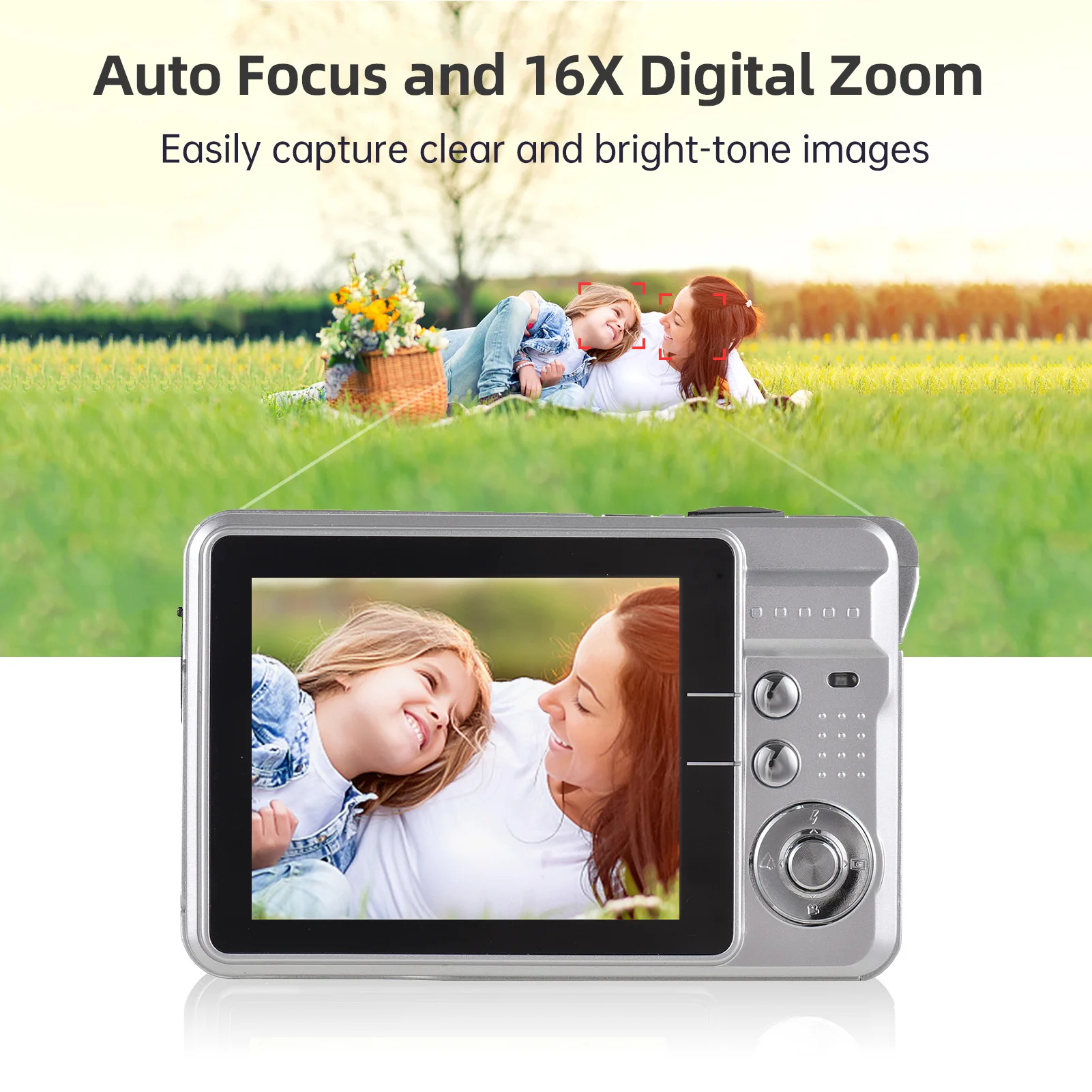 كاميرا رقمية 4K كاميرا فيديو كاميرا فيديو 48 ميجابكسل 2.8 بوصة شاشة TFT تركيز تلقائي 16X تكبير رقمي مضاد للاهتزاز كشف الوجه والابتسامة