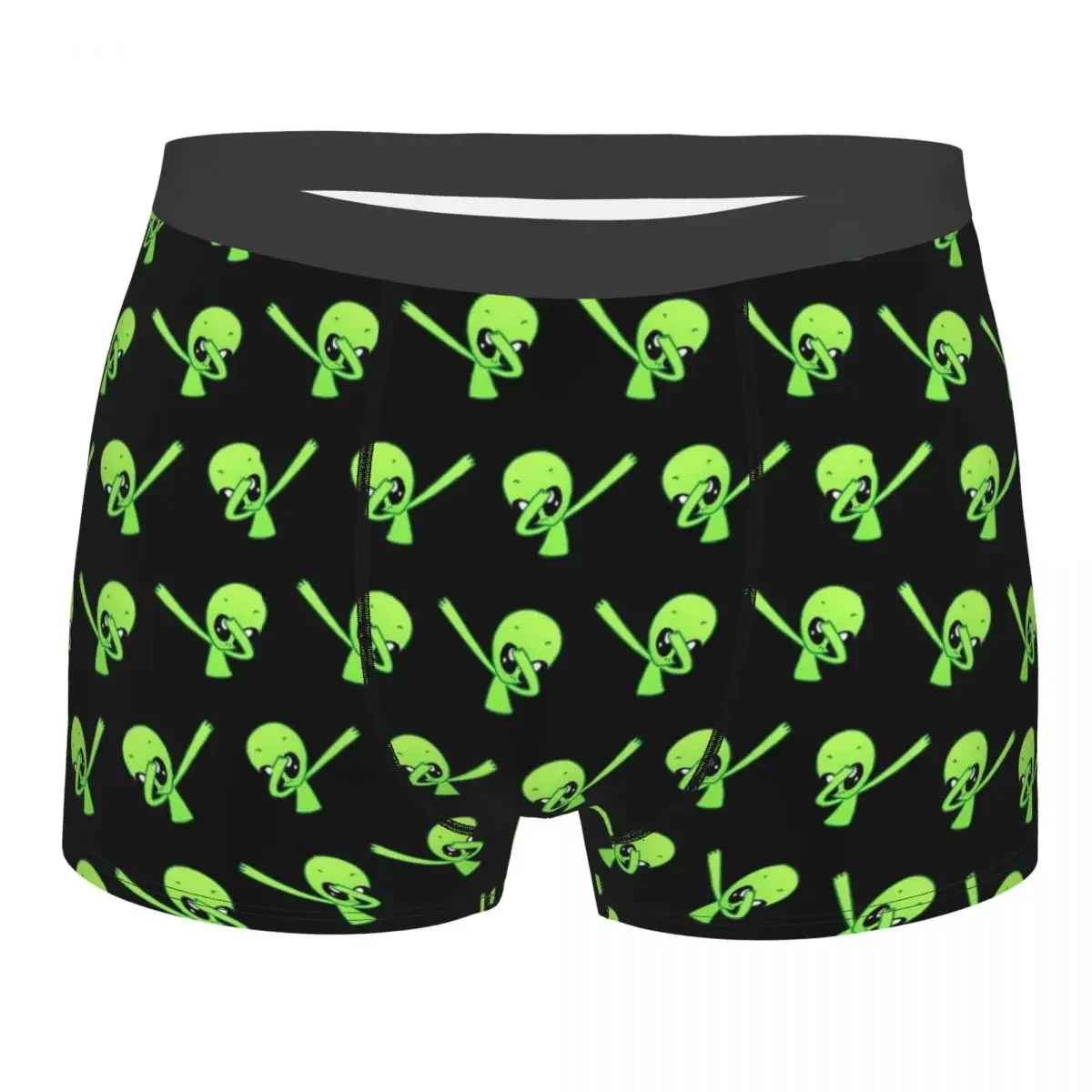 Dabbing Alien UFO Men Underwear Boxer Shorts Panties Humor Polyester Underpants for Homme Plus Size