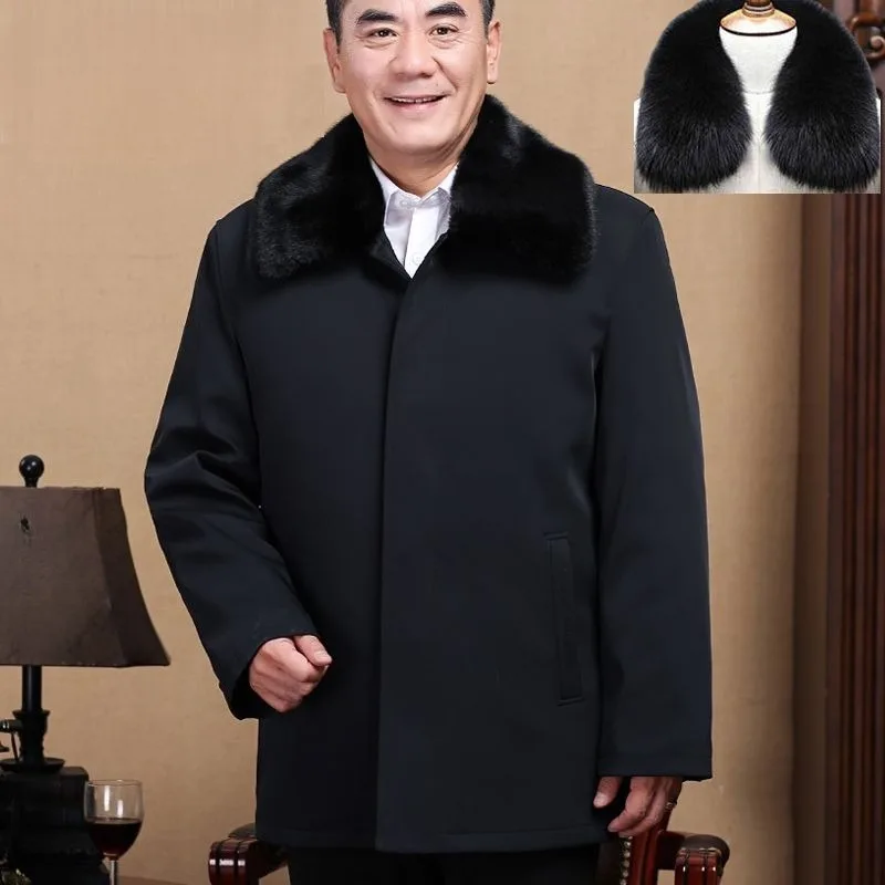 Thickened Cotton-padded Clothes Middle-aged Elderly People Men's Fathers Men's Winter Clothes Fathers Thickened Clothes Grandpas