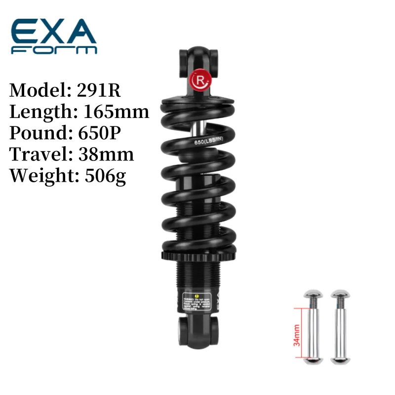 KS EXA 291R Shock Absorber Adjustable Damping Hydraulic Rear Shocks for MTB Electric Scooter Motocycles Parts