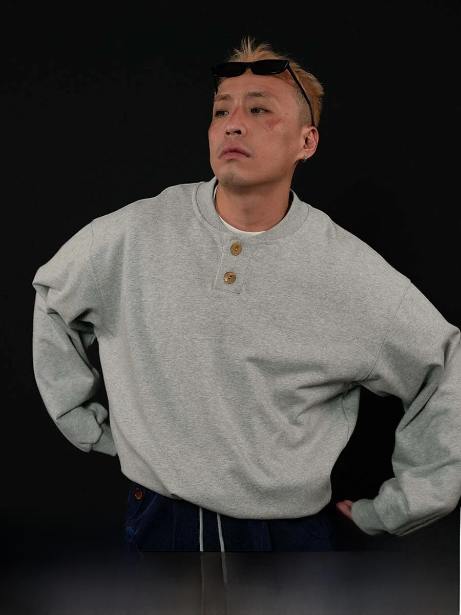 O3PARK Autumn New Retro Japanese Style Short Loose Baseball Collar Commuter Hoodie Versatile Cotton Polyester Blend Youth Fas...