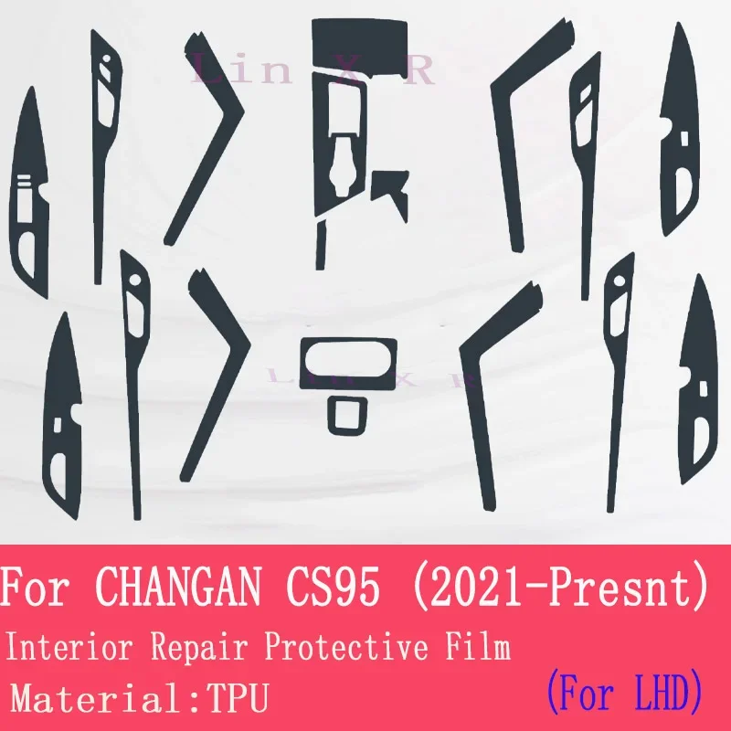 

For CHANGAN CS95 COUPE 2021 2022 GPS Navigation Car Interior TPU Protective Film Anti-scratch Repair Sticker Accessories PPF
