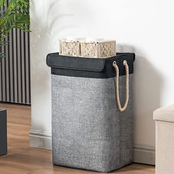 Large Capacity Foldable With Handles Home Living Room Bathroom Dirty Clothes Storage Basket Freestanding Laundry Hampe