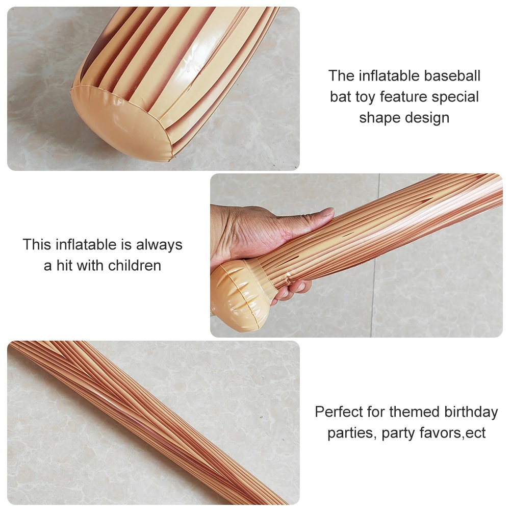 6 ชิ้นเด็กของขวัญ Inflatable เบสบอลค้างคาว Cheer Props สําหรับชุดของเล่นเด็ก Party Favors ตี Sticks เด็ก