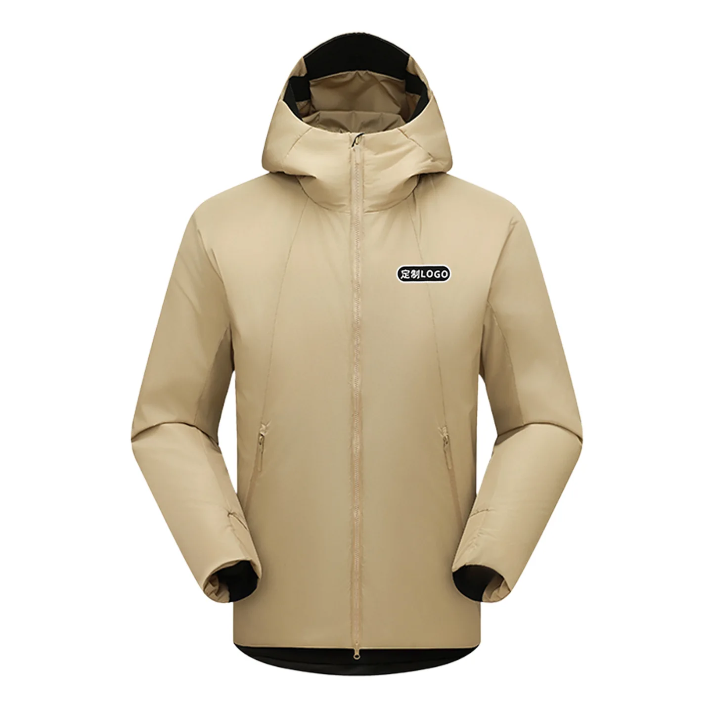 

Men's Cold Proof Hooded Jacket Lightweight Workwear Parka Winter Outdoor Work Jacket with Thick Padding