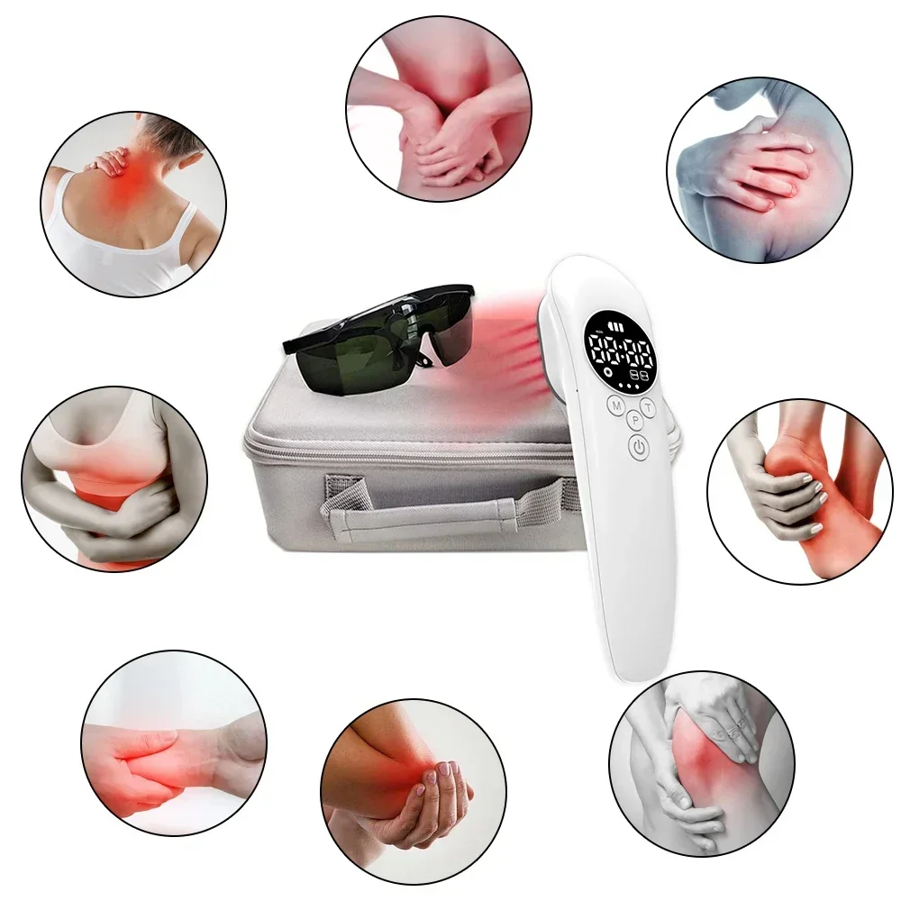 Handheld Pain Relief Laser Therapy Device LLLT Red Light Therapy Device Heel Spurs Sciatica Arthritis Physical Therapy Equipment