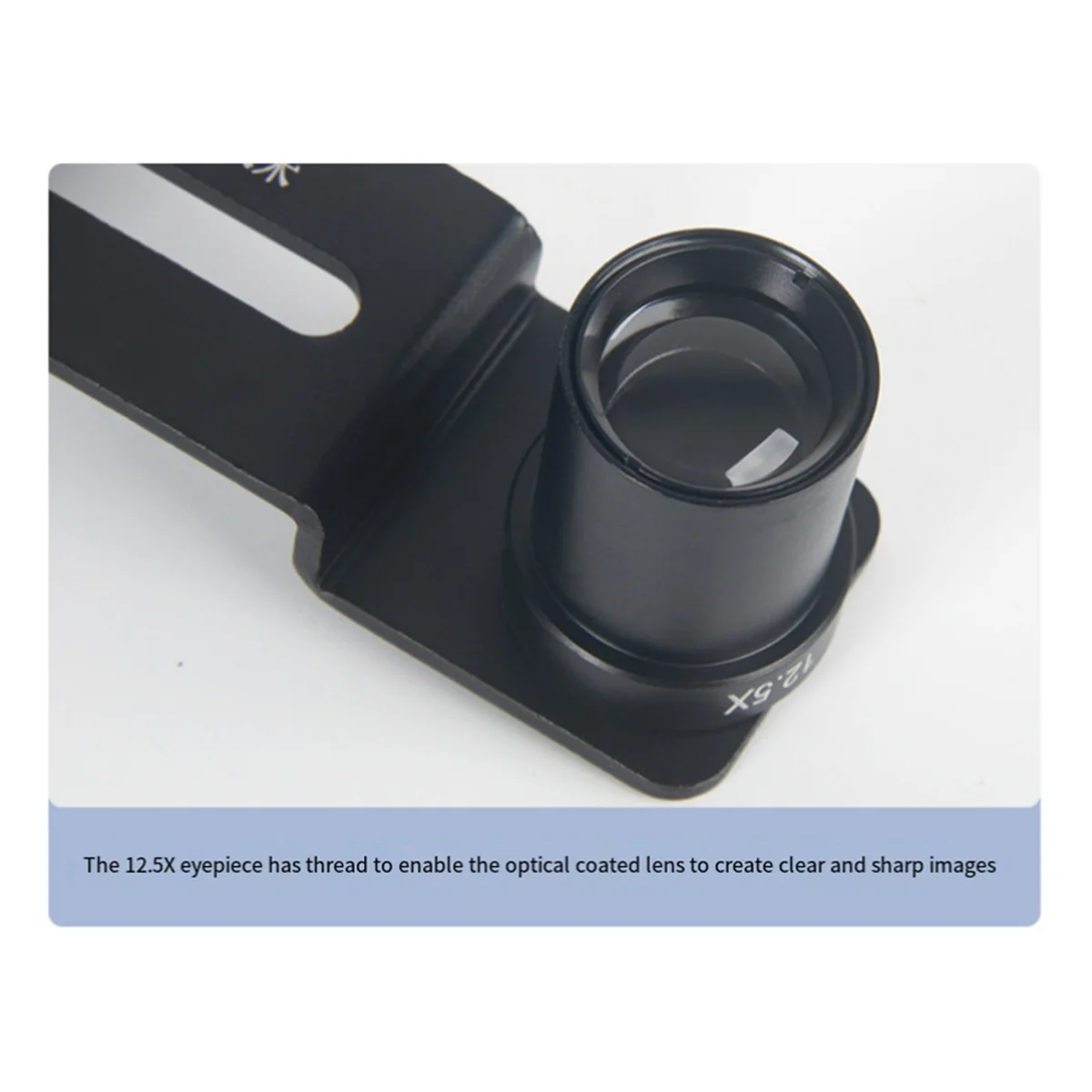 A71Z Universal กล้องจุลทรรศน์คลิปโทรศัพท์ 12.5X เลนส์ช่องมองภาพโทรศัพท์มือถือ Mount Adapter อุปกรณ์เสริมติดตั้ง 23.2 มม.