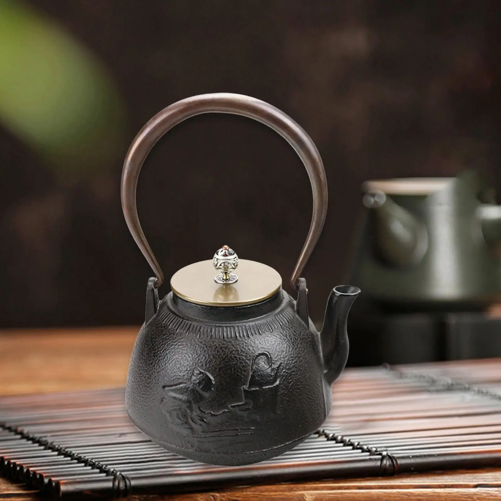 

Cast Iron Teapot Tea Ceremony Traditional Water Kettle Tea Kettle for Kitchen Hotel Household Boiling Hot Water Festival Gift