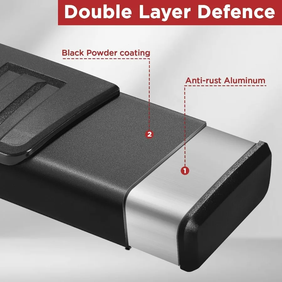 لوحات الجري لـ 20072019 GMC Sierra 2500HD 3500HD كابينة مزدوجة من سبائك الألومنيوم الأسود خطوات جانبية قضبان Nerf فقط للبنزين Dur