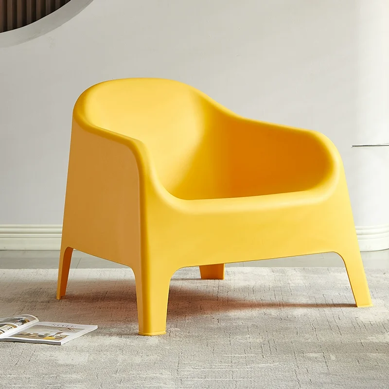 Single Chair Minimalist Living Room Sofa Side Chair Leisure Lazy Chair Stackable