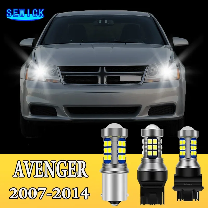 2pcs Dual Mode LED Turn Signal+Parking Light Accessories For Dodge Avenger 2007-2014 2008 2009 2010 2011 2012 2013