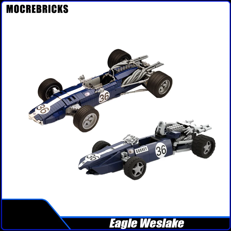 

Technical MOC Eagle Weslake MK1 T1G Racing Model Assembly Building Block City Speed Champion Sports Car F1 Boy Brick Toy