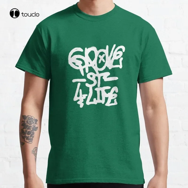 Grove Street 4 Life Classic T-Shirt Cotton Tee Shirt Custom Aldult Teen Unisex Digital Printing Tee Shirts Fashion Tshirt Summer