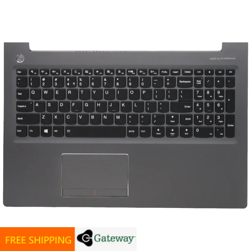 US English Gun Metal Keyboard Upper Case Palmrest Shell Cover For Lenovo Ideapad 510 15 15IKB 15ISK 5CB0M31200