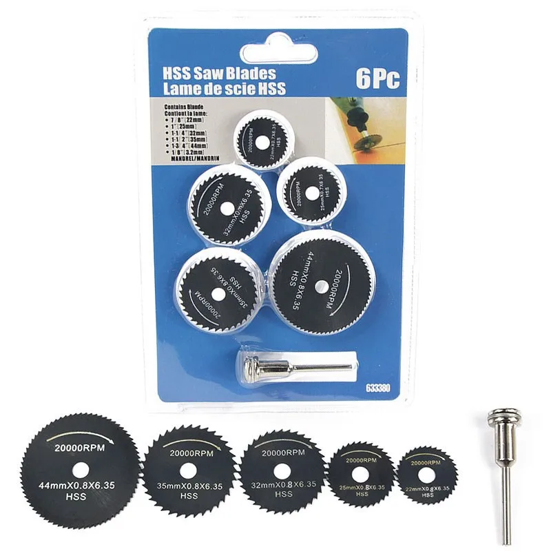Black Saw cutters Blade Cutting Disc Extension rod HSS High Speed Steel Rotary Tool Woodworking Circular Orbital