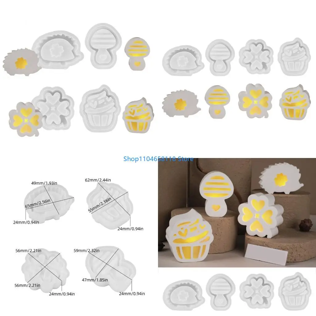 

Silicone Mold for Hollow Silhouettes Lamp Plaster Jewelry Making Tool