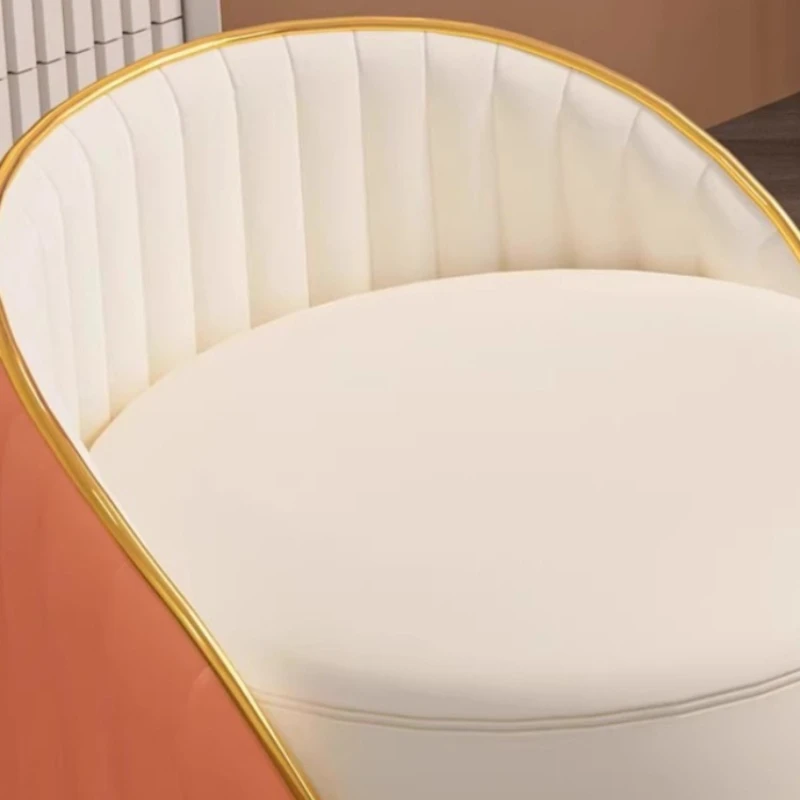 Leichter Luxus-Mess-Make-up-Hocker für Mädchen, Schlafzimmer, moderner, einfacher runder Hocker, Tabouret, ergonomische Taburete, Singapur, Möbel für Zuhause