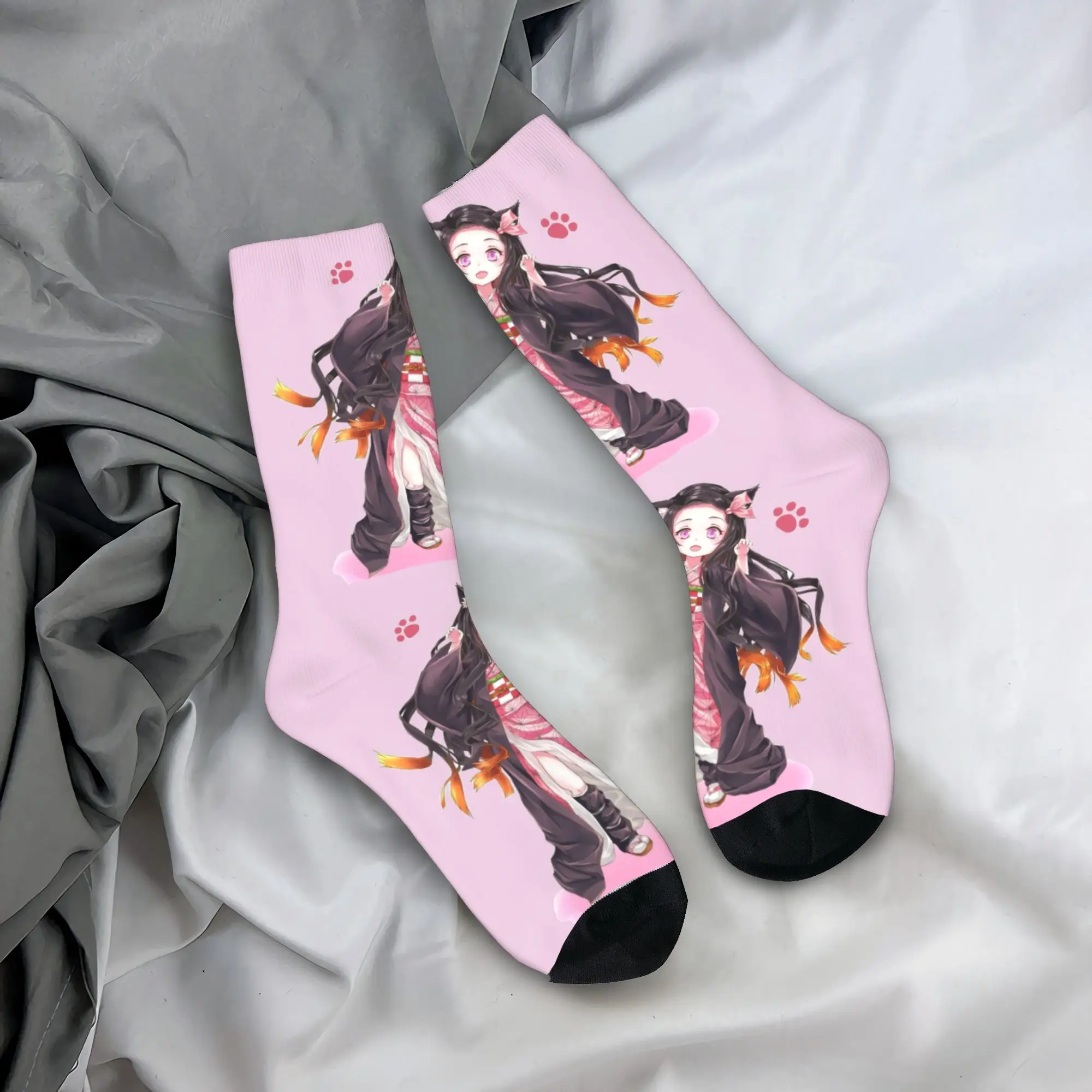 Demons Slayers Anime Socks Men's Women's Polyester Socks Harajuku Spring Summer Autumn Winter Middle Tube Stockings Gifts