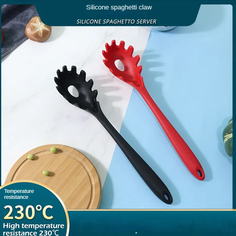 Large Spaghetti Spoon for Home Cooking, Silicone Powder Claw, Heat Resistant Pasta Tool, Cooking Utensils, 1 Pc