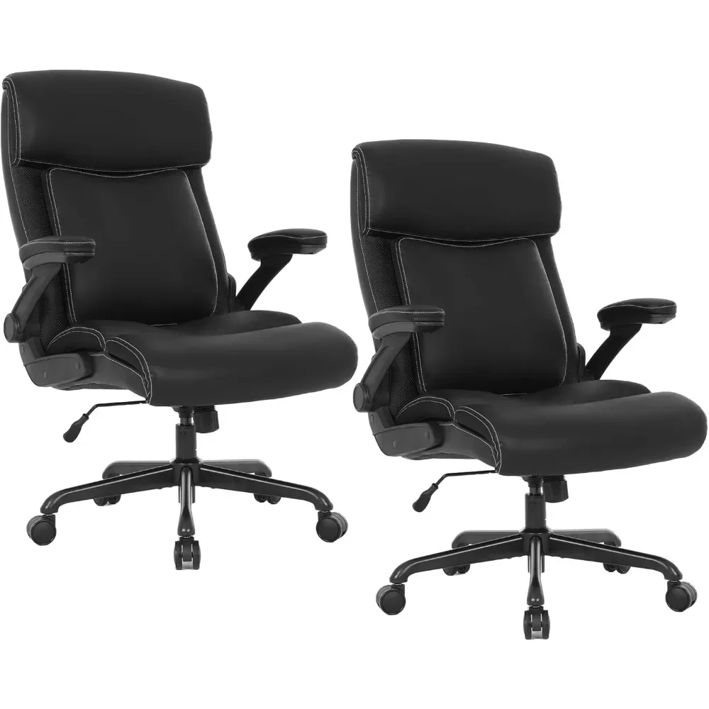 

Executive Office Chair, Big and Tall Office Chair 500lbs for Heavy People Ergonomic High Back Leather Executive Office Chair.