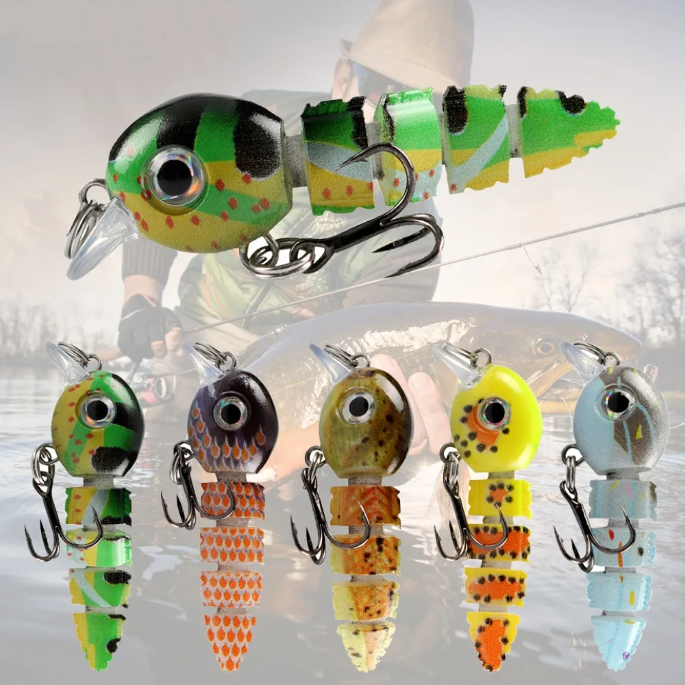 

Mini Multi Jointed Tadpole Fishing Lure Hard 55MM Multi Jointed Swimbait Wobbler Bait Multi Jointed Segmented