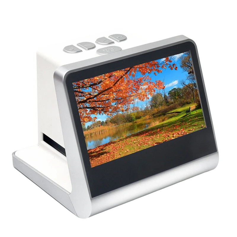 22MP Film Scanner With 5 Inch Screen Monochrome Scanner Digital Converter Copier US Plug
