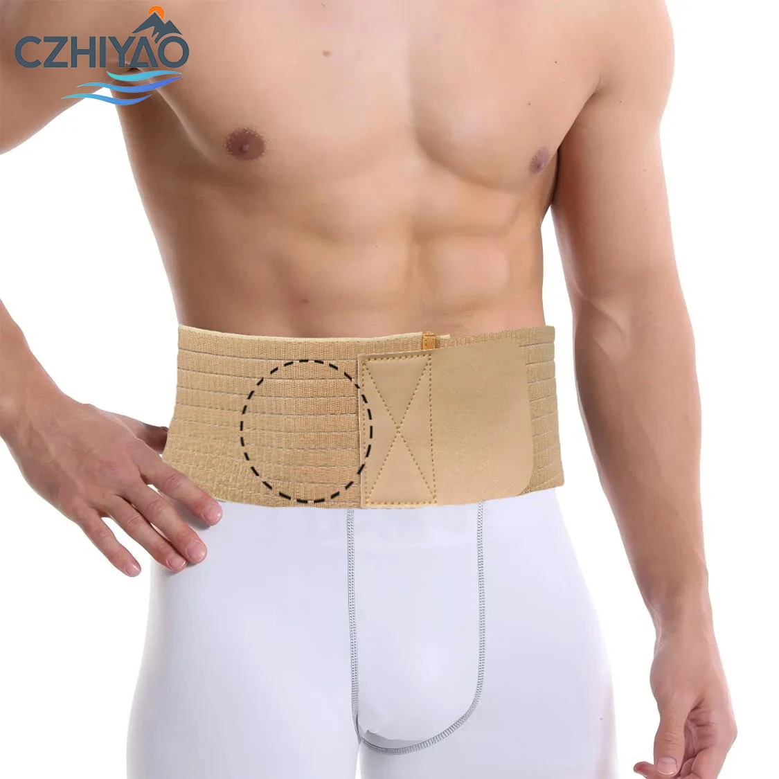 

Powerlifting Work Girdle Belt Adjustable Waist Supporter Training with Pressure Pad Abdominal Hernia Pain Relief for Gym Running