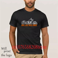 For Harley  FXS Blackline 2011-2013 fans Motorcycle T-Shirt casual o-neck loose summer T shirt for men