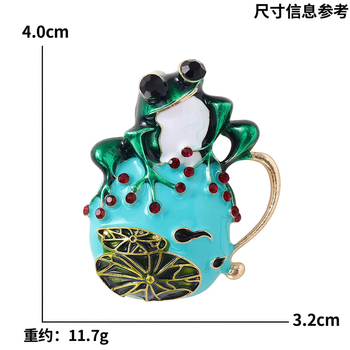 New Rhinestone Funny Frog Brooch Vivid Animal Pin Lady Kids Party Jewelry Gifts for Men and Women Vintage Decoration Badges
