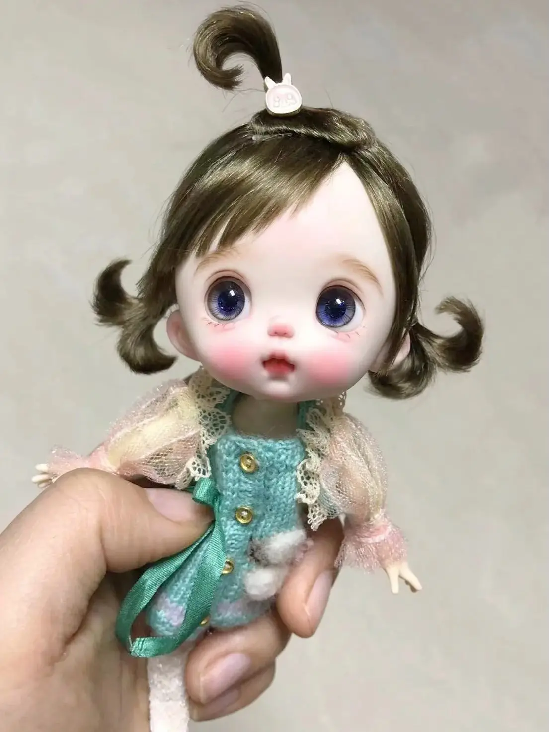 OB11 doll hair hard head shell wig, exquisite girl wig 1/8 BJD doll mohair free shipping